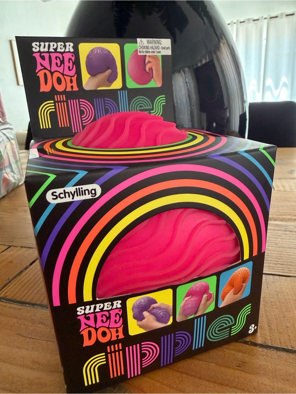Schylling Super NeeDoh Ripples Kids Toy - Pink